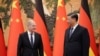 资料照片：2022年11月4日，中国国家主席习近平在北京人大会堂会晤到访的德国总理朔尔茨。（路透社照片）