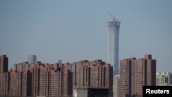 资料照：北京的一处居民楼群。（2017年12月16日）