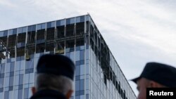 Будинок у Москві пошкоджений ударами дронів 24 липня 2023 р.