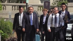 台湾国民党总统参选人侯友宜赴美国国会山拜会美国会议员。（2023年9月18日）