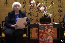 美国财政部长耶伦访问北京。(2024年4月7日)