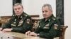 Начальник Генштабу РФ Валерій Герасимов і ексміністр оборони Росії Сергій Шойгу під час зустрічі із президентом Владіміром Путіним, Москва, 27 лютого 2022. Sputnik/Aleksey Nikolskyi/Kremlin via REUTERS