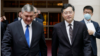中国外长秦刚6月25日在北京会见突然到访的俄罗斯副外长鲁登科。