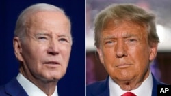 Президент США Джо Байден і експрезидент США Дональд Трамп. 