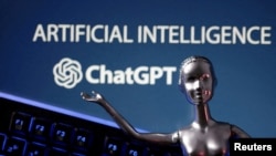 ChatGPT徽标和AI人工智能字样。（路透社于2023年5月4日拍摄） 