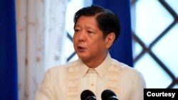 菲律宾总统费尔迪南德·小马科斯在马尼拉讲话。（2023年7月31日）