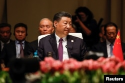 中国领导人习近平在约翰内斯堡出席金砖国家领导人峰会。（2023年8月23日）
