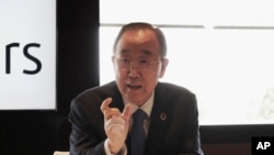 2023 年 5 月 31 日，前联合国秘书长潘基文在韩国首尔举行的新闻发布会上发表讲话。