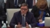 Помічник Державного секретаря США Джеймс О'Браєн під час слухань у Комітеті Палати представників США із закордонних справ щодо майбутнього Нагірного Карабаху 15 листопада 2023 року. Скриншот з відео в прямому ефірі на https://foreignaffairs.house.gov/