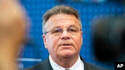 Екс-міністр закордонних справ Литви Лінас Лінкявічус. Фото зроблене 14 серпня 2020 року. Фото AP/Mindaugas Kulbis