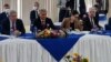 El presidente de la Duma rusa, Vyacheslav Volodin (centro), en la Asamblea Nacional de Nicaragua en Managua el 24 de febrero de 2022.