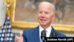 Президент США Джо Байден під час виступу в четвер у Білому домі, присвяченому ситуації в Україні