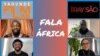 Henrique Sungo, o diretor são-tomense Filipe Anjos, e os protagonistas da websérie "Tray São," Ibraim Sano e Maísa Ribeiro.