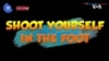 一分钟美语--Shoot Yourself in the Foot