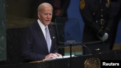 Президент США Джо Байдн виступає на 77-ому засіданні Генеральної Асамблеї ООН, 21 вересня 2022 року