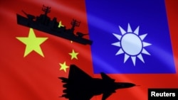 中国军队在台湾周边举行大规模军事演习示意图