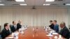 9月14日，日本防卫大臣滨田靖一与美国国防部长奥斯汀在华盛顿举行会谈。