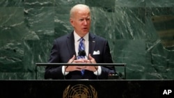 美国总统拜登在联合国大会上发表讲话 （2021年9月21日）