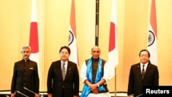 印度与日本2022年9月8日在东京举行外长防长“2加2”会议。（路透社）
