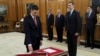 西班牙在野党社会党领袖桑切斯星期六宣示就任西班牙新首相(2018年6月2日)