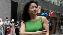 资料照：被中国当局扣押的澳籍华裔媒体人、中共央视英文频道CGTN的著名主持人成蕾 （2020年8月12日）