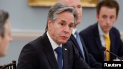 Держсекретар США Ентоні Блінкен зустрівся з лідерами правозахисних організацій у Державному департаменті США 7 грудня 2023 року. Фото: Reuters/Evelyn Hockstein