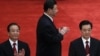 从左到右(绝非指立场):温家宝、习近平、胡锦涛