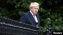 英国脱欧派的领军人物鲍里斯·约翰逊6月27日在伦敦。