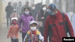 资料照片：中国的小学生和家长们
