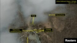 朝鲜丰溪里核试验基地卫星图片资料照（2017年5月3日发布）