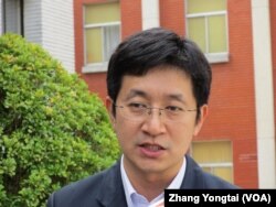 台湾执政党民进党立委蔡适应（美国之音张永泰拍摄）