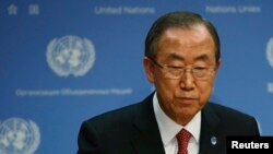联合国秘书长潘基文9月3日在纽约的联合国总部。