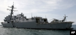 美国海军“马斯汀”DDG-89号导弹驱逐舰(资料照)。该军舰2018年7月上旬穿越台湾海峡。