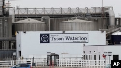 泰森食品公司（Tyson Foods）位于艾奥瓦州的肉类加工工厂（2020年5月1日）。