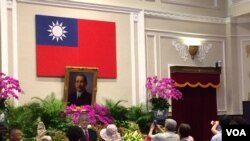 台湾总统府内的一个大厅（美国之音齐勇明摄 2016年5月8日）
