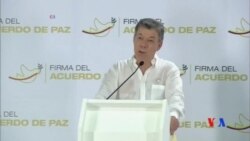 2016-09-26 美國之音視頻新聞: 哥倫比亞簽署和平協議結束反叛運動