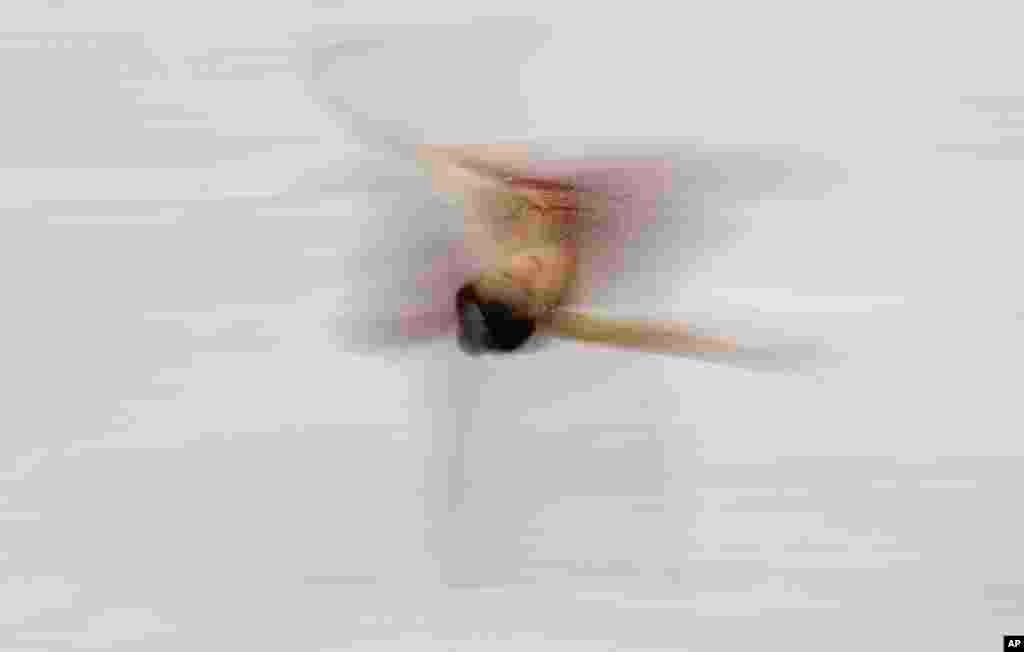 Alexia Paganini of Switzerland performs in the women's free figure skating final in the Gangneung Ice Arena at the 2018 Winter Olympics in Gangneung, South Korea.