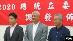 台湾竞争力论坛学会2019年8月28日举行2020大选民调发布会（美国之音张永泰拍摄）