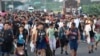 Đoàn di dân tại Suchiate, tiểu bang Chiapas, miền nam Mexico, ngày 21/7/2024, trên đường đến biên giới Mỹ.