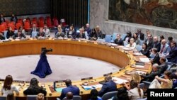 Державний секретар США Ентоні Блінкен головував на дебатах Ради Безпеки ООН щодо голоду та спричиненої конфліктом глобальної відсутності продовольчої безпеки, Нью-Йорк, США, 3 серпня 2023 р. REUTERS/Eduardo Munoz