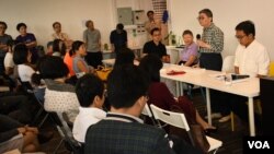 香港法治危机座谈会。（美国之音汤惠芸拍摄）