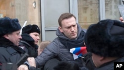 Поліція затримала Олексія Навального Москва, Росія, неділя, 28 січня, 2018