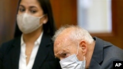 Former Roman Catholic Cardinal Theodore McCarrick appears for a arraignment at Dedham District Court in Dedham, Mass., Sept. 3, 2021.