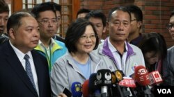 民进党总统候选人蔡英文(美国之音李逸华拍摄)