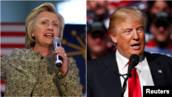 Ứng cử viên tổng thống Mỹ Hillary Clinton (trái) và Donald Trump.