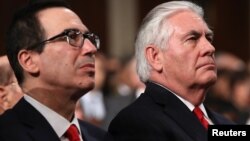міністр фінансів США Мнучин, держсекретар США Тіллерсон