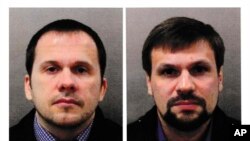 Фото підозрюваних, які оприлюднила британська поліція 5 вересня 2018р.