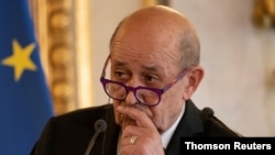 资料照：法国外长勒德里昂（Jean-Yves Le Drian）