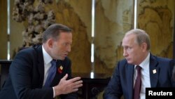 Прем’єр-міністр Австралії Тоні Ебботт і президент Путін