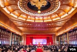 羊年台商联谊会在台北的圆山大饭店举行。（美国之音记者方正拍摄）